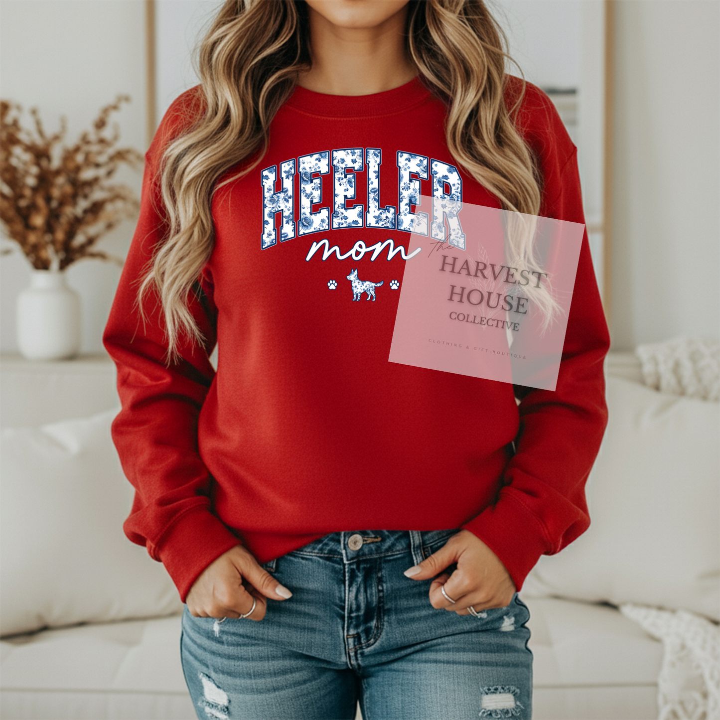 Floral Heeler Mom Shirt