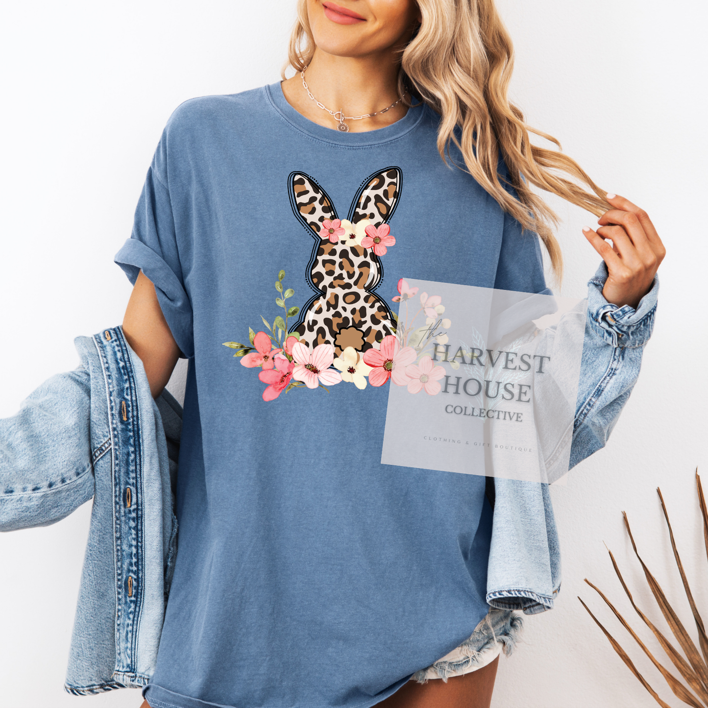Leopard Easter Bunny Comfort Color Tee