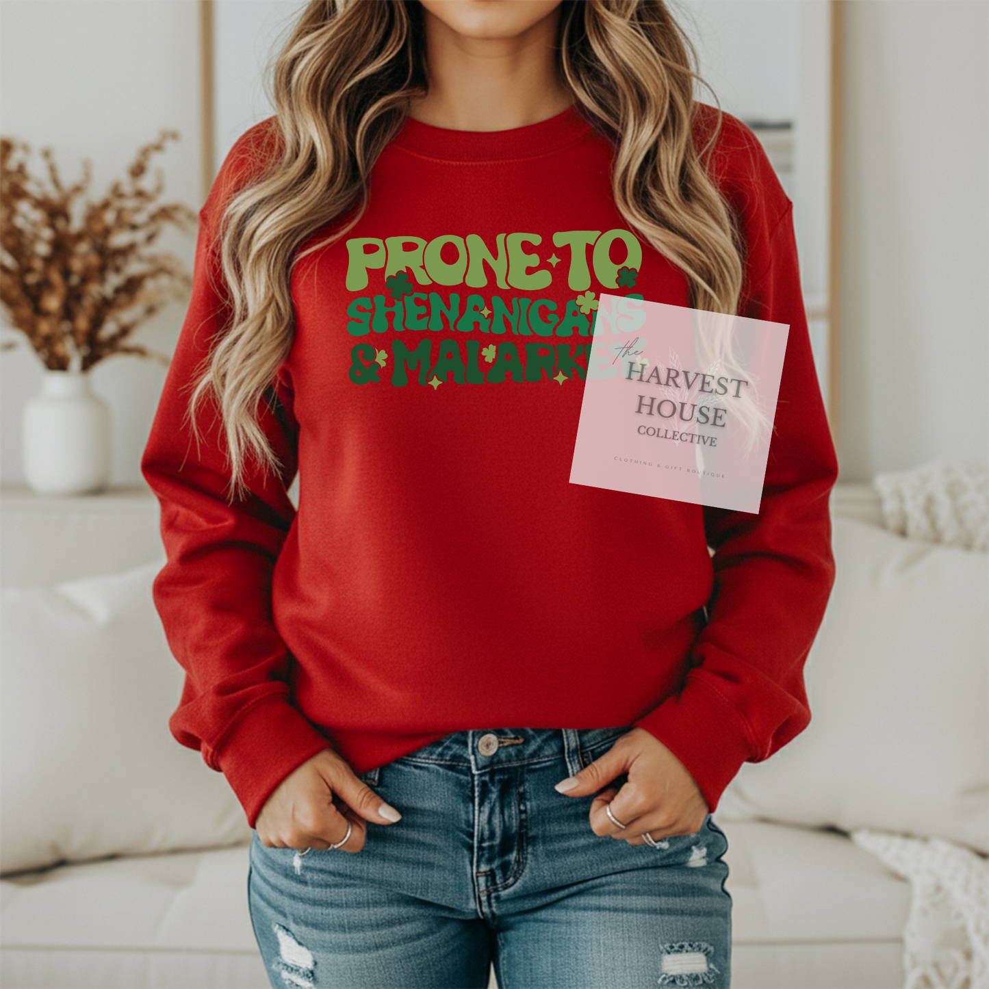 Prone To Shenanigans And Malarky Gildan Crewneck & Hoodie