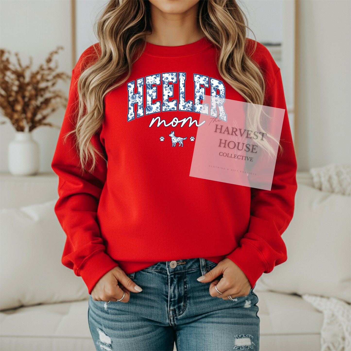 Floral Heeler Mom Shirt