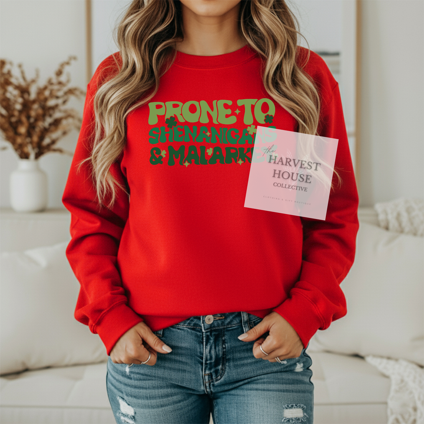 Prone To Shenanigans And Malarky Gildan Crewneck & Hoodie