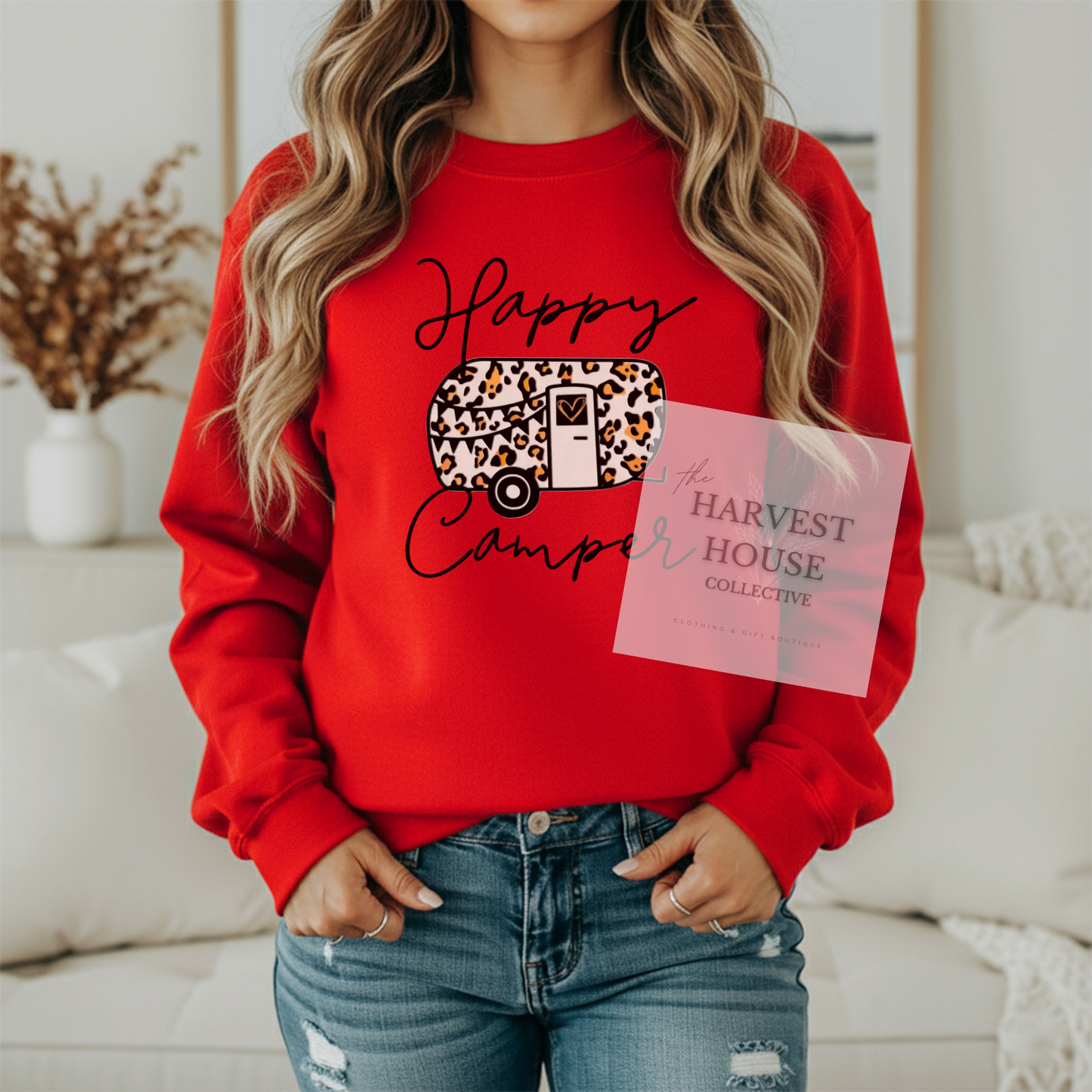 Happy Camper Gildan Crewneck & Hoodie