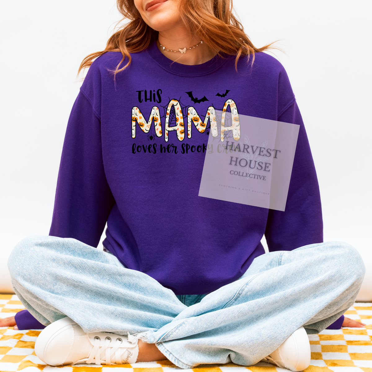 This Mama Loves Her Spooky Crew Crewneck
