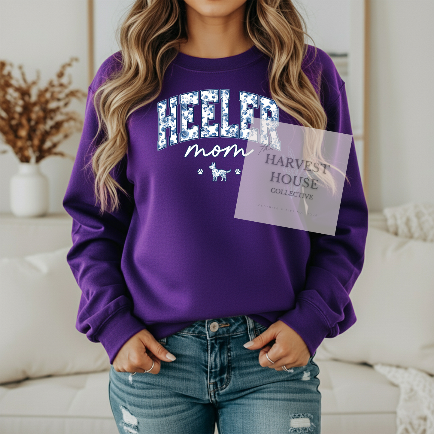 Floral Heeler Mom Shirt
