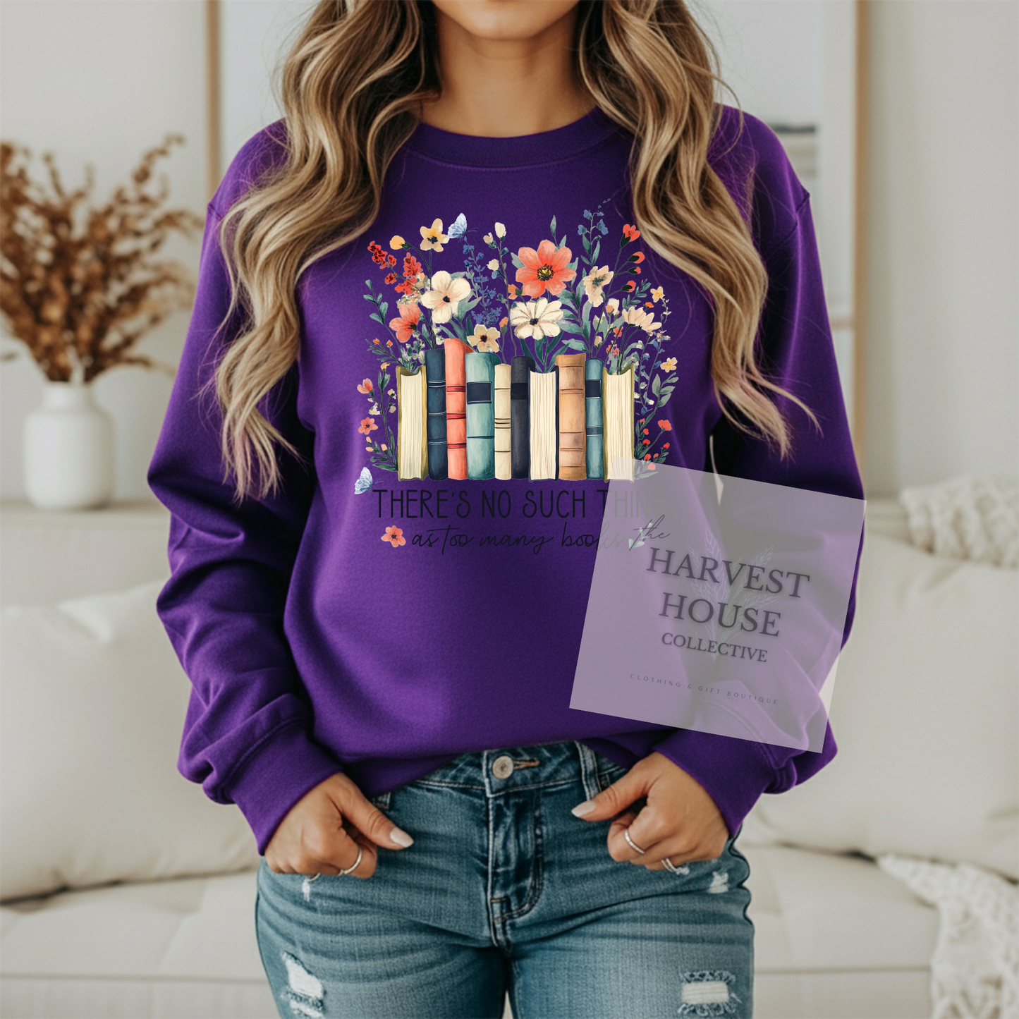 There's No Such Thing As Too Many Books Gildan Crewneck & Hoodie