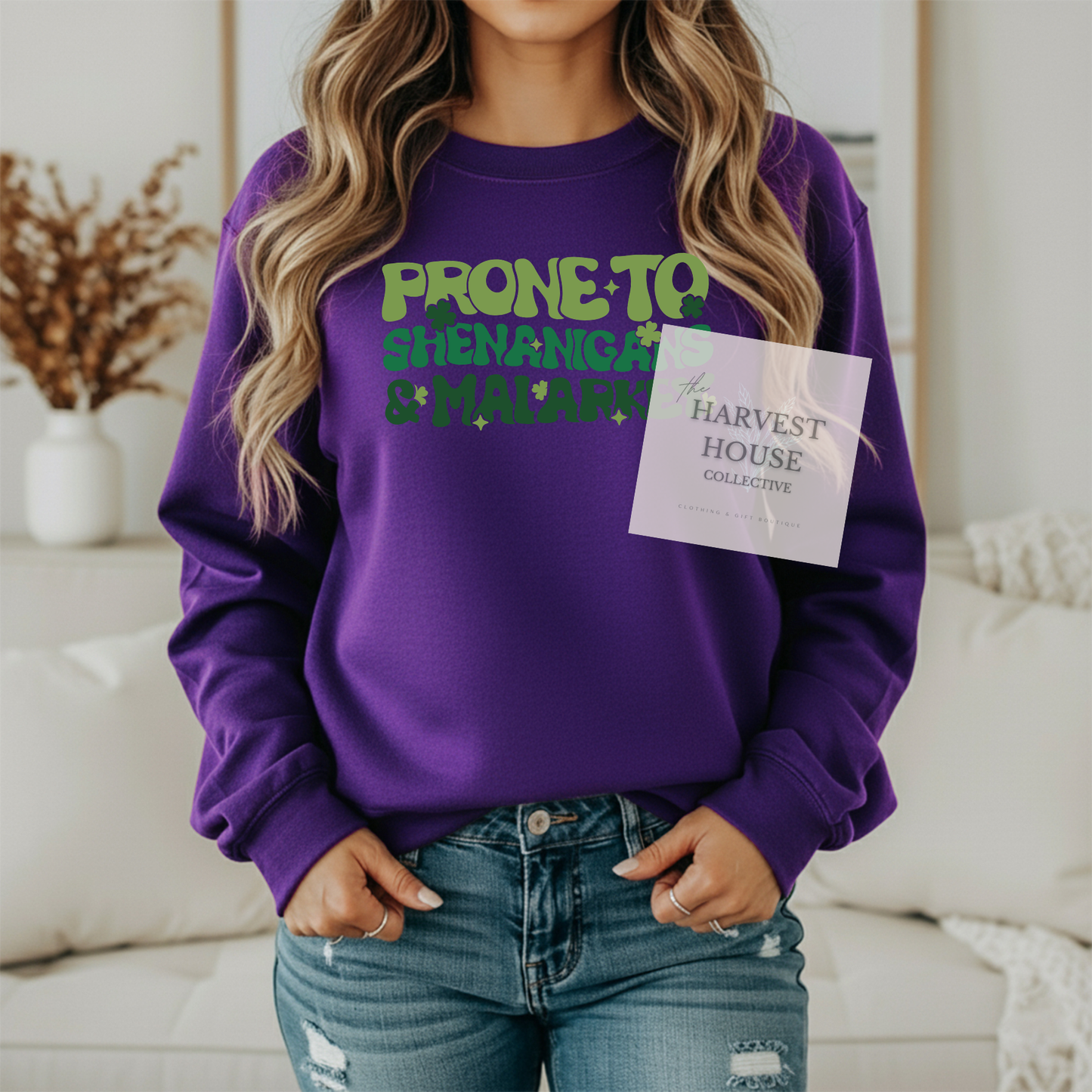Prone To Shenanigans And Malarky Gildan Crewneck & Hoodie