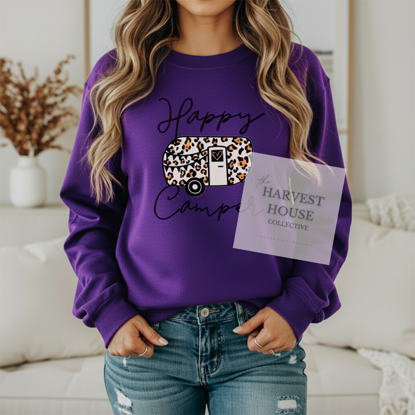 Happy Camper Gildan Crewneck & Hoodie