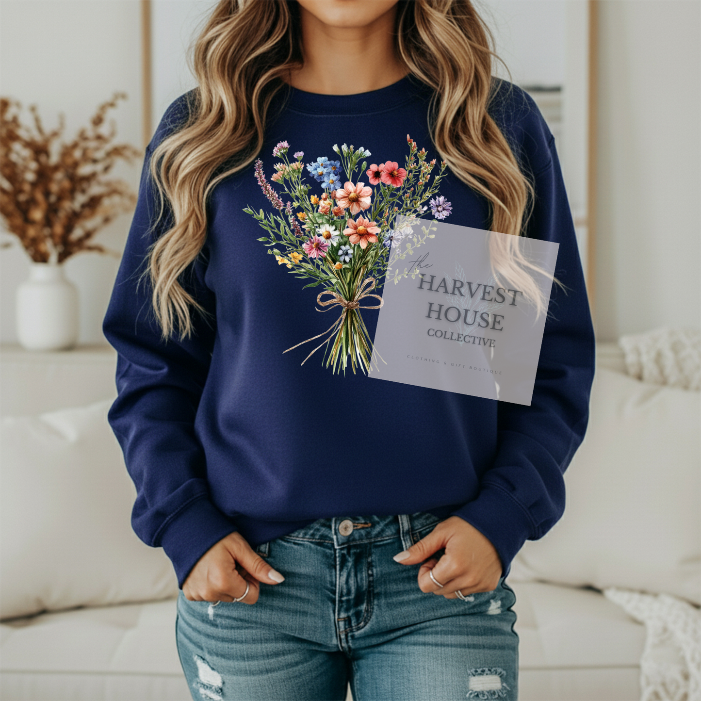 Floral Bouquet Gildan Crewneck & Hoodie