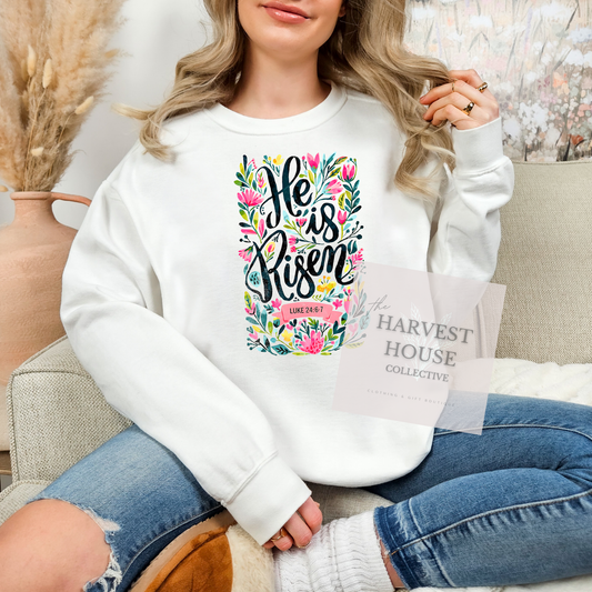 He Is Risen Comfort Color Crewneck