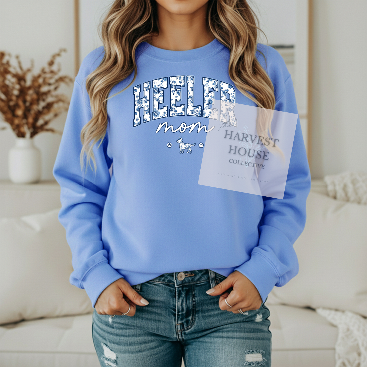 Floral Heeler Mom Shirt