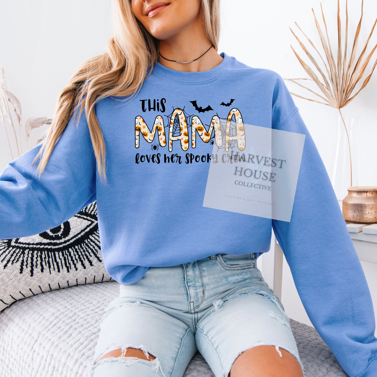 This Mama Loves Her Spooky Crew Crewneck