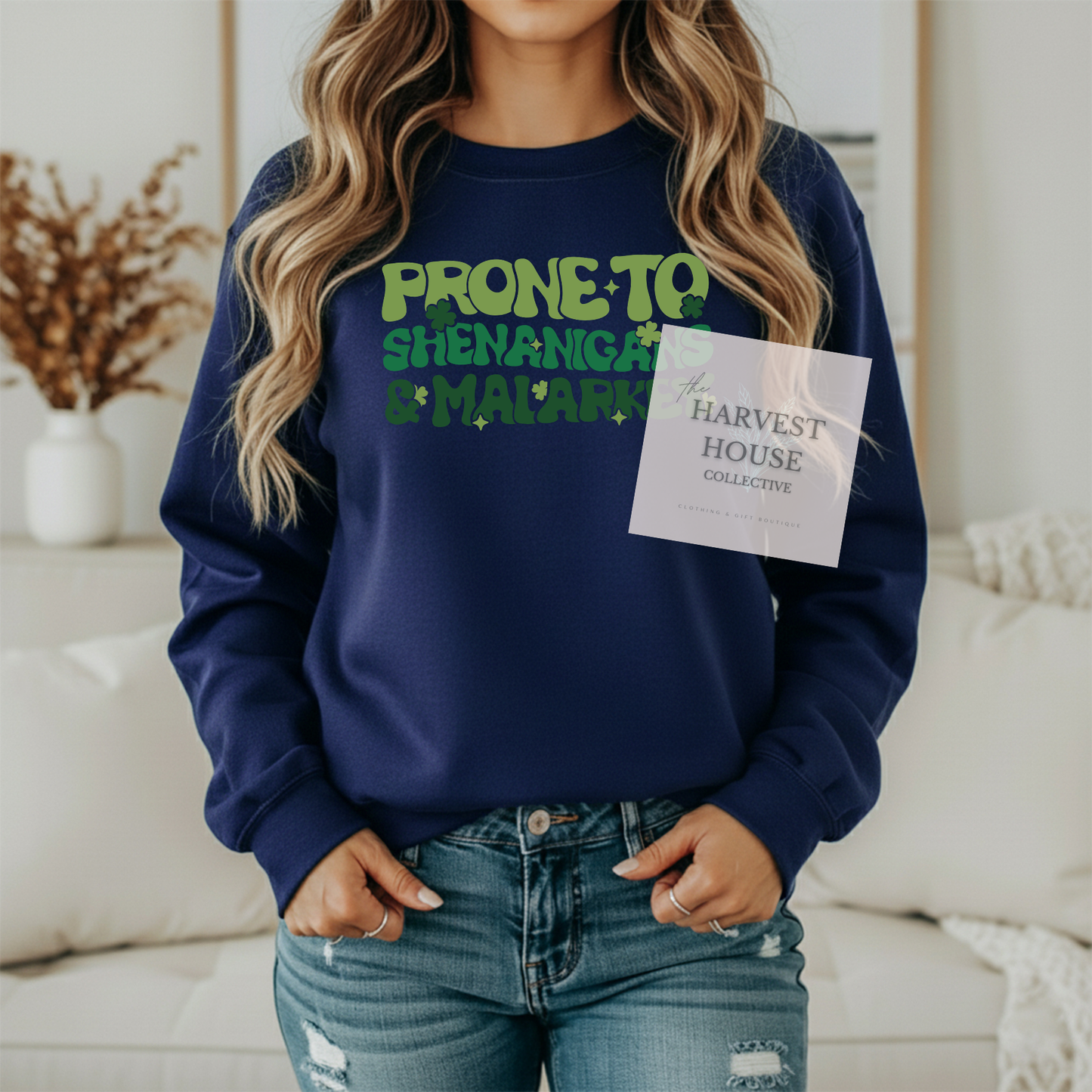 Prone To Shenanigans And Malarky Gildan Crewneck & Hoodie