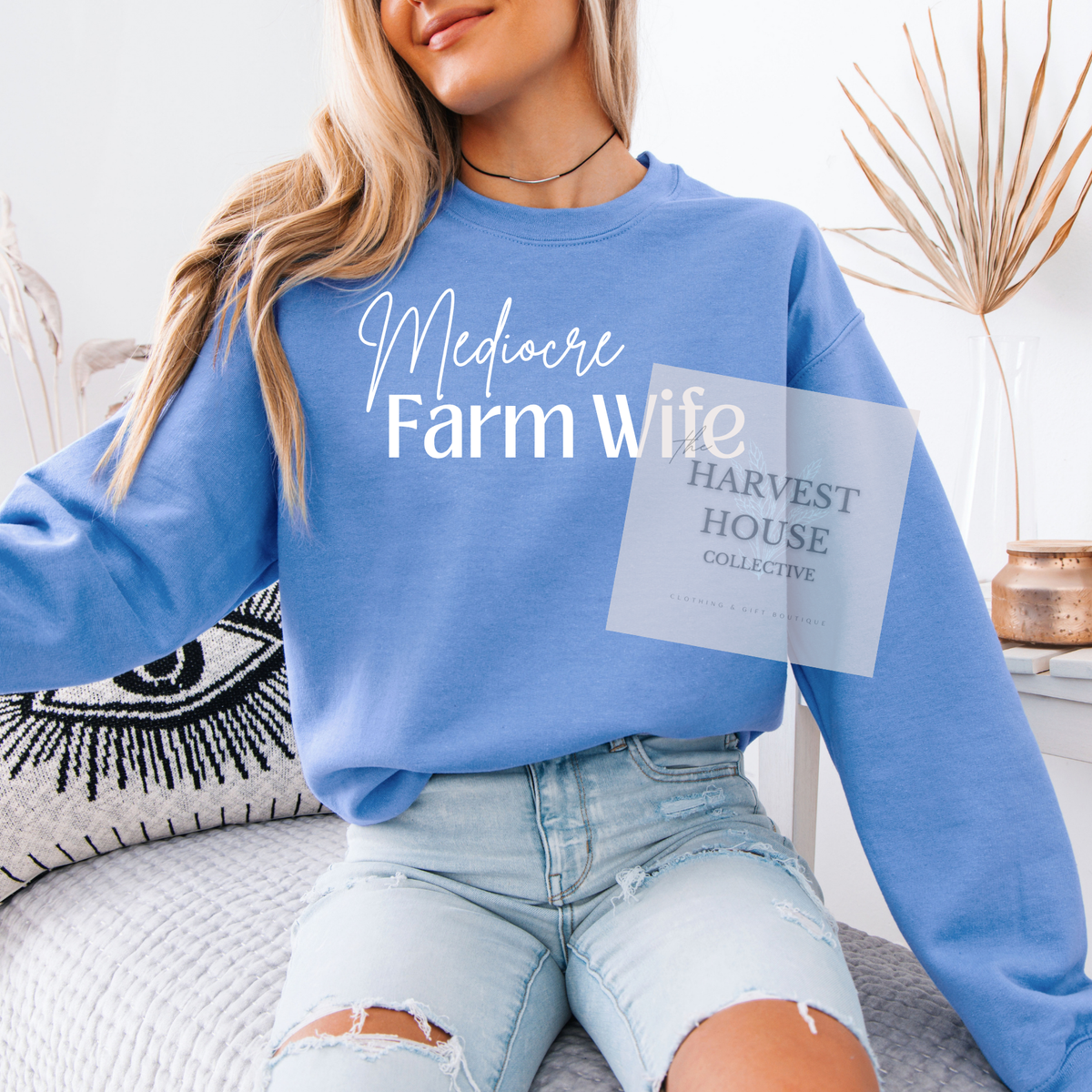 Mediocre Farm Wife Crewneck & Hoodie