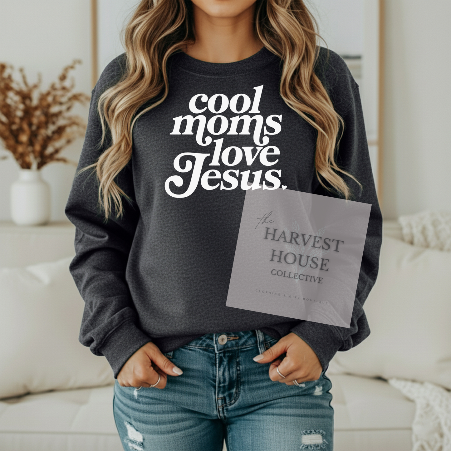 Cool Moms Love Jesus Gildan Crewneck & Hoodie