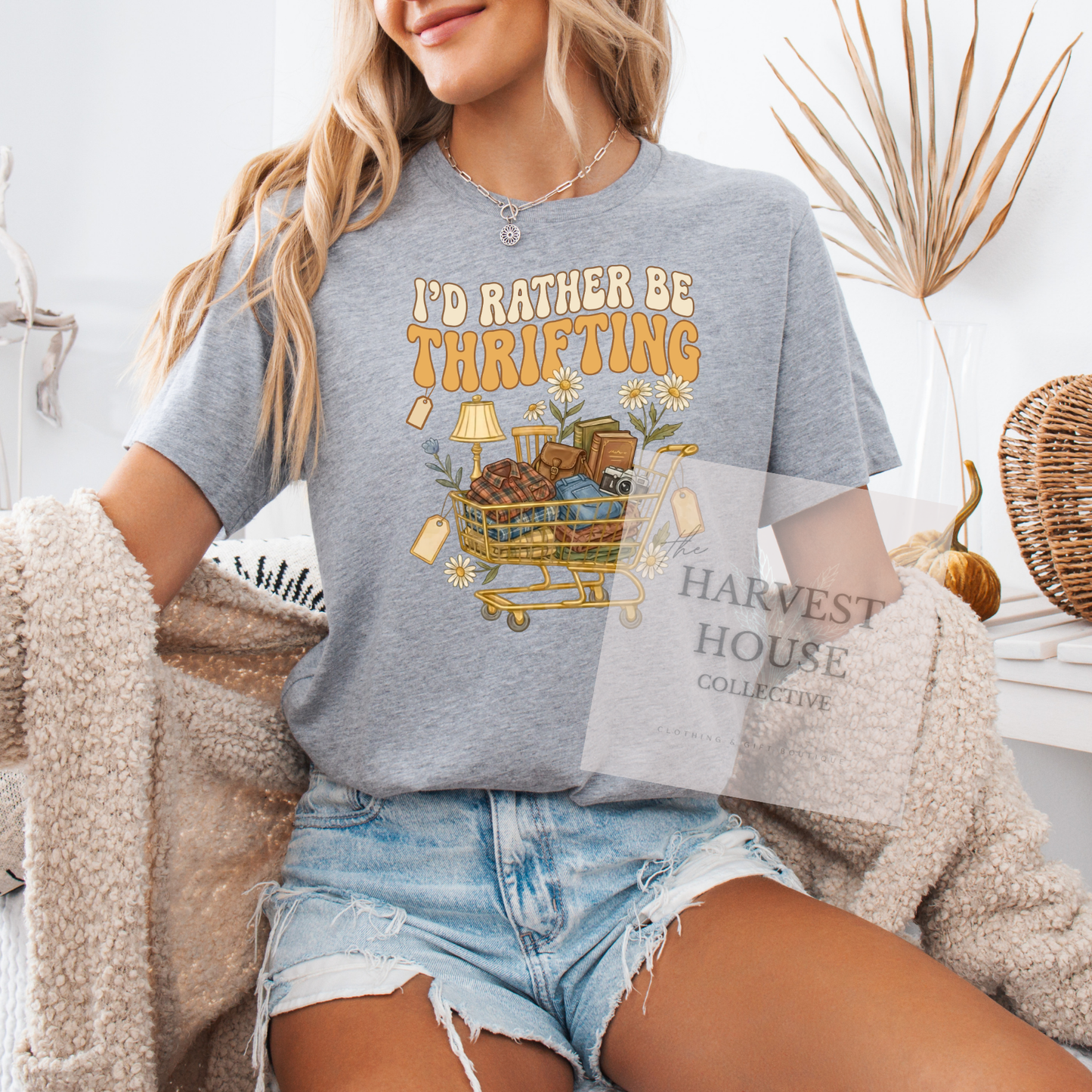 I'd Rather Be Thrifting Bella Canvas Tee