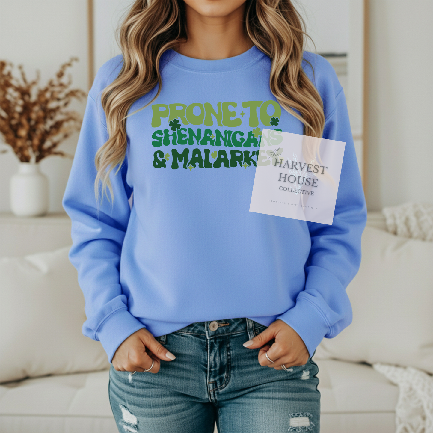 Prone To Shenanigans And Malarky Gildan Crewneck & Hoodie