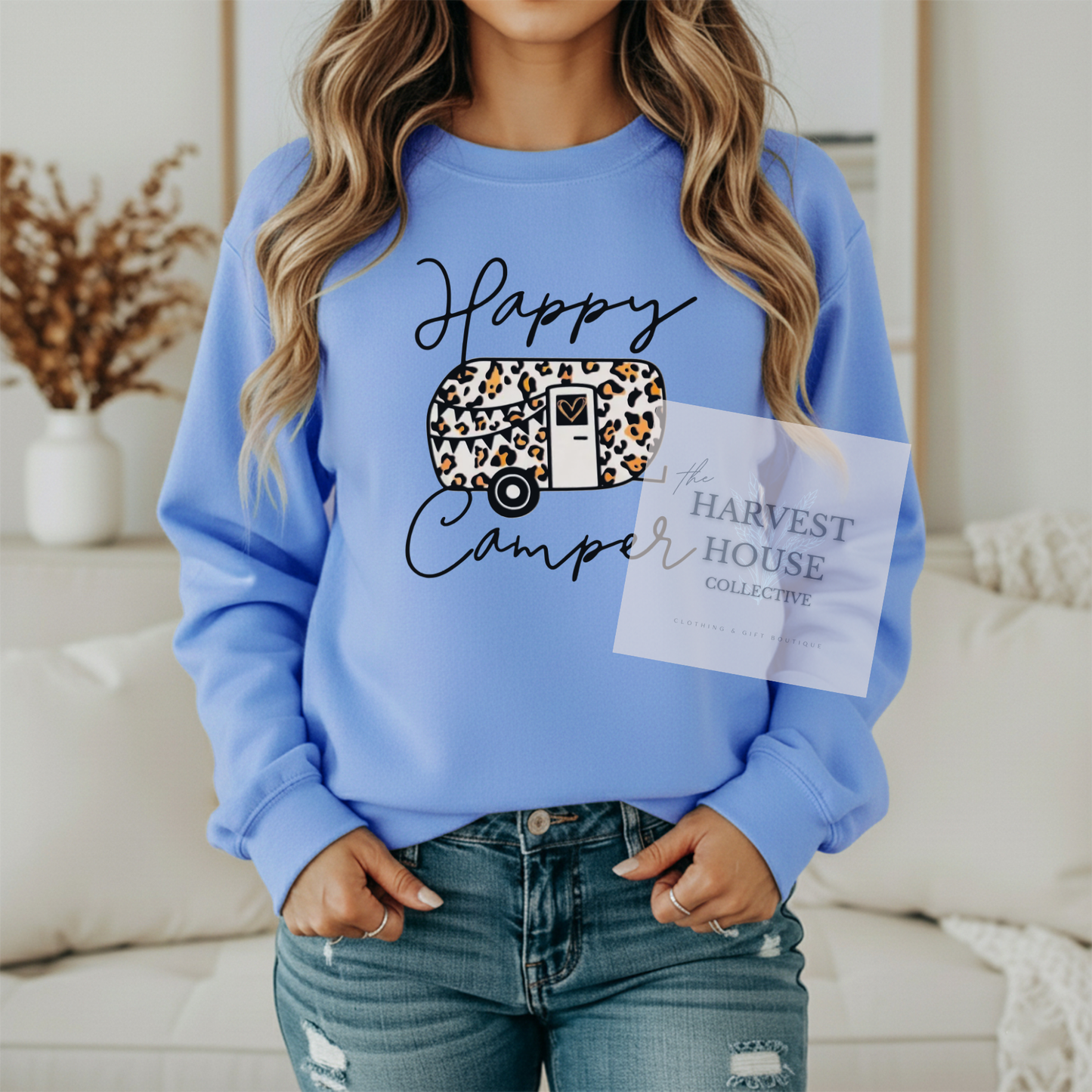 Happy Camper Gildan Crewneck & Hoodie