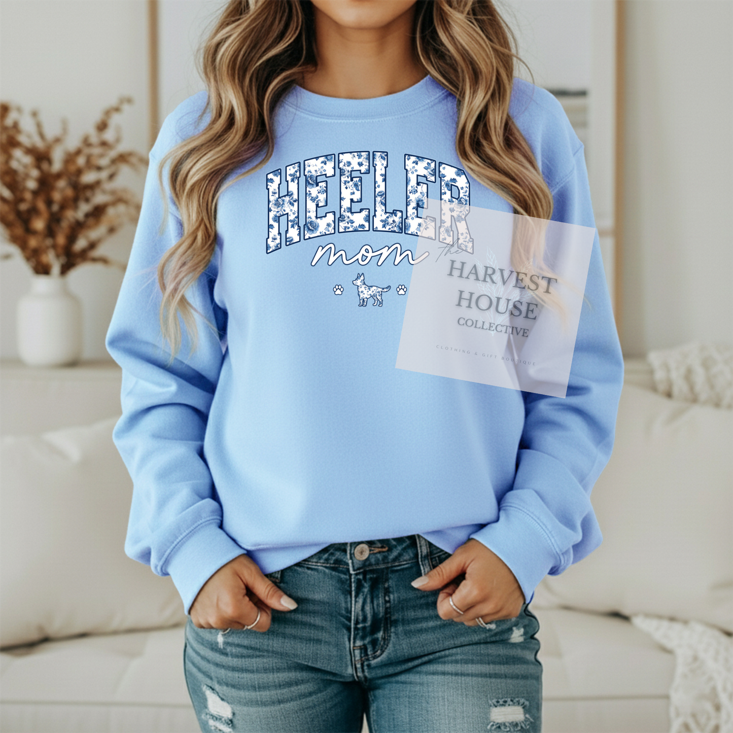 Floral Heeler Mom Shirt