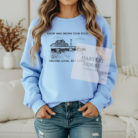 Know Who Grows Your Food Crewneck & Hoodie