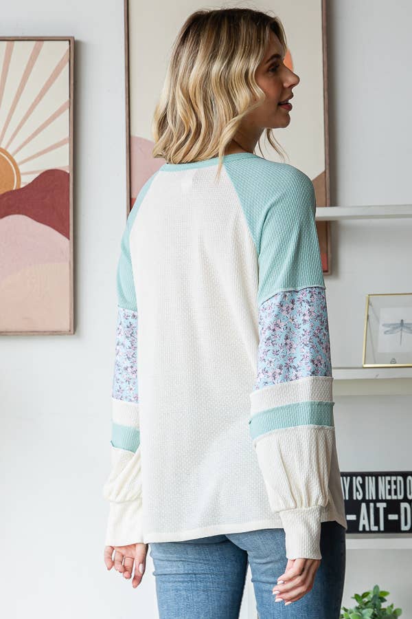 Color Block Raglan Top