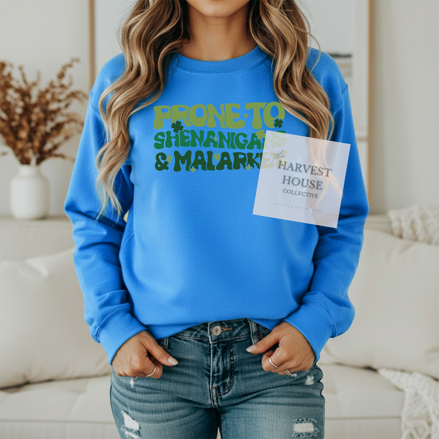 Prone To Shenanigans And Malarky Gildan Crewneck & Hoodie