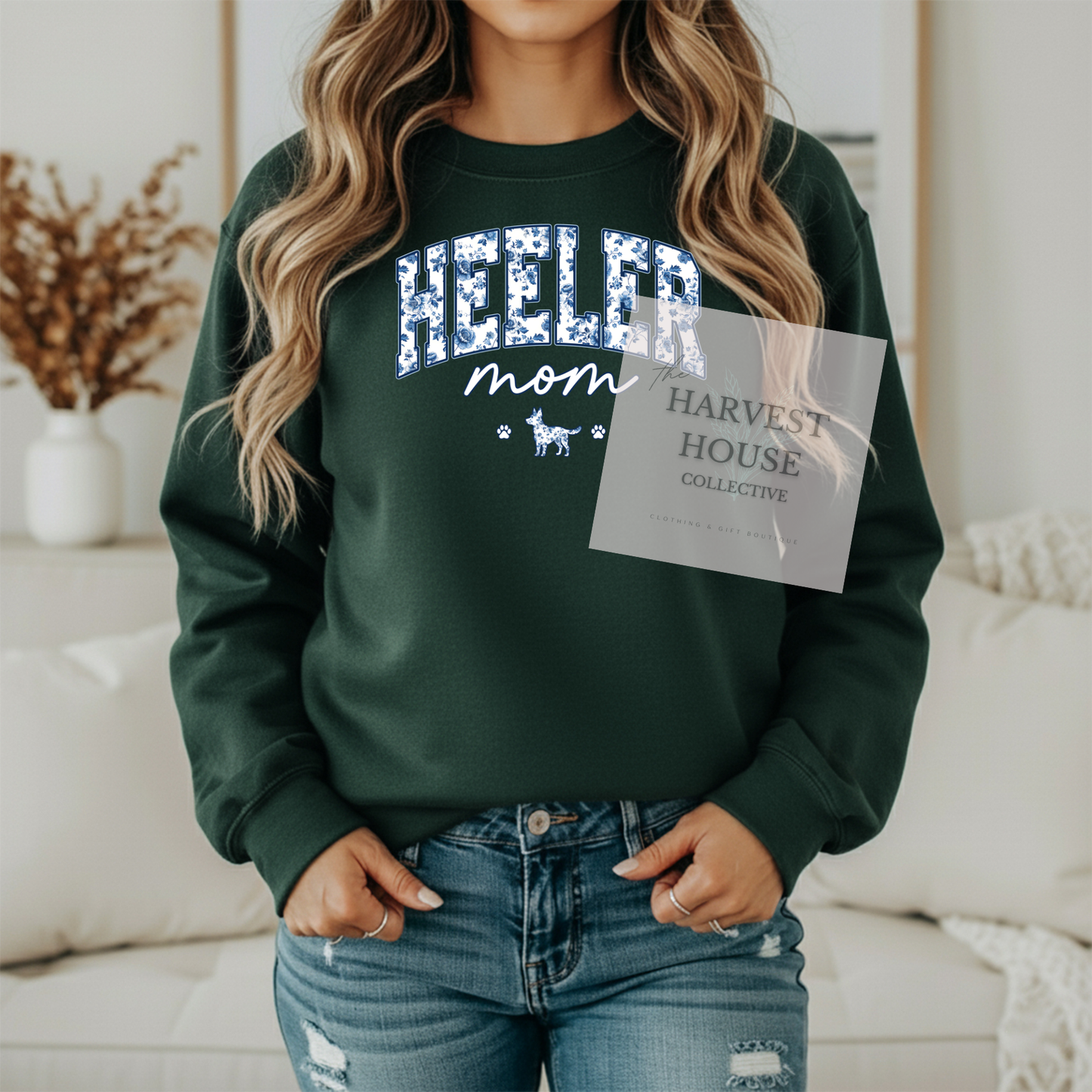 Floral Heeler Mom Shirt