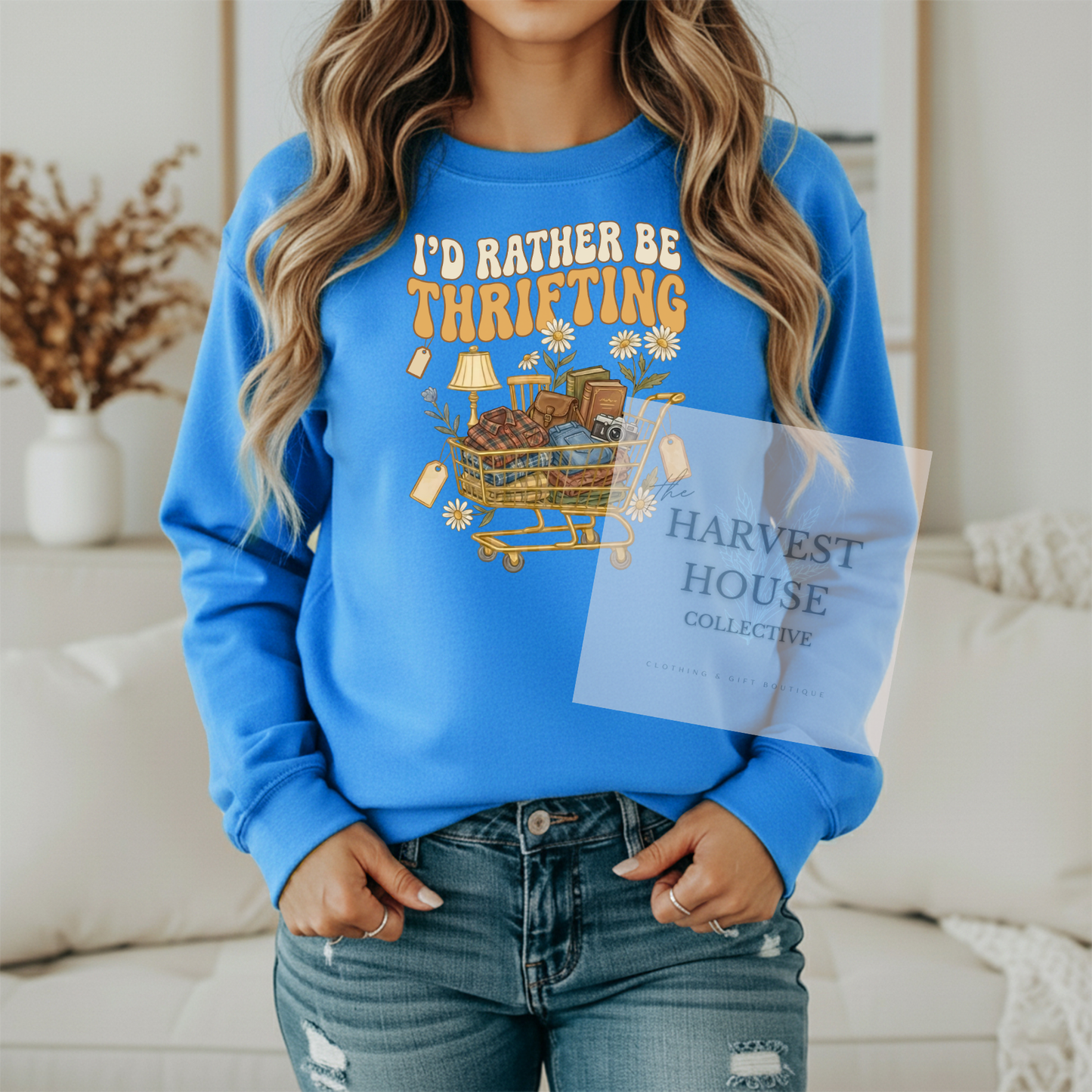 I'd Rather Be Thrifting Gildan Crewneck & Hoodie