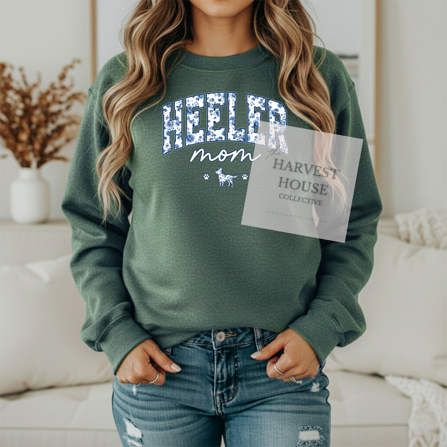 Floral Heeler Mom Shirt