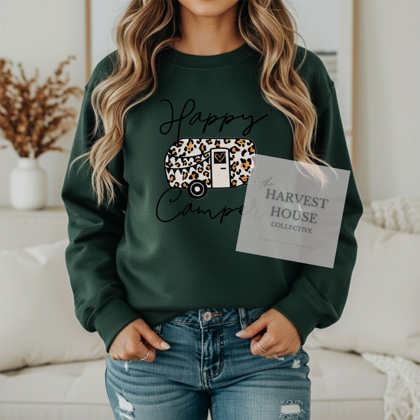 Happy Camper Gildan Crewneck & Hoodie