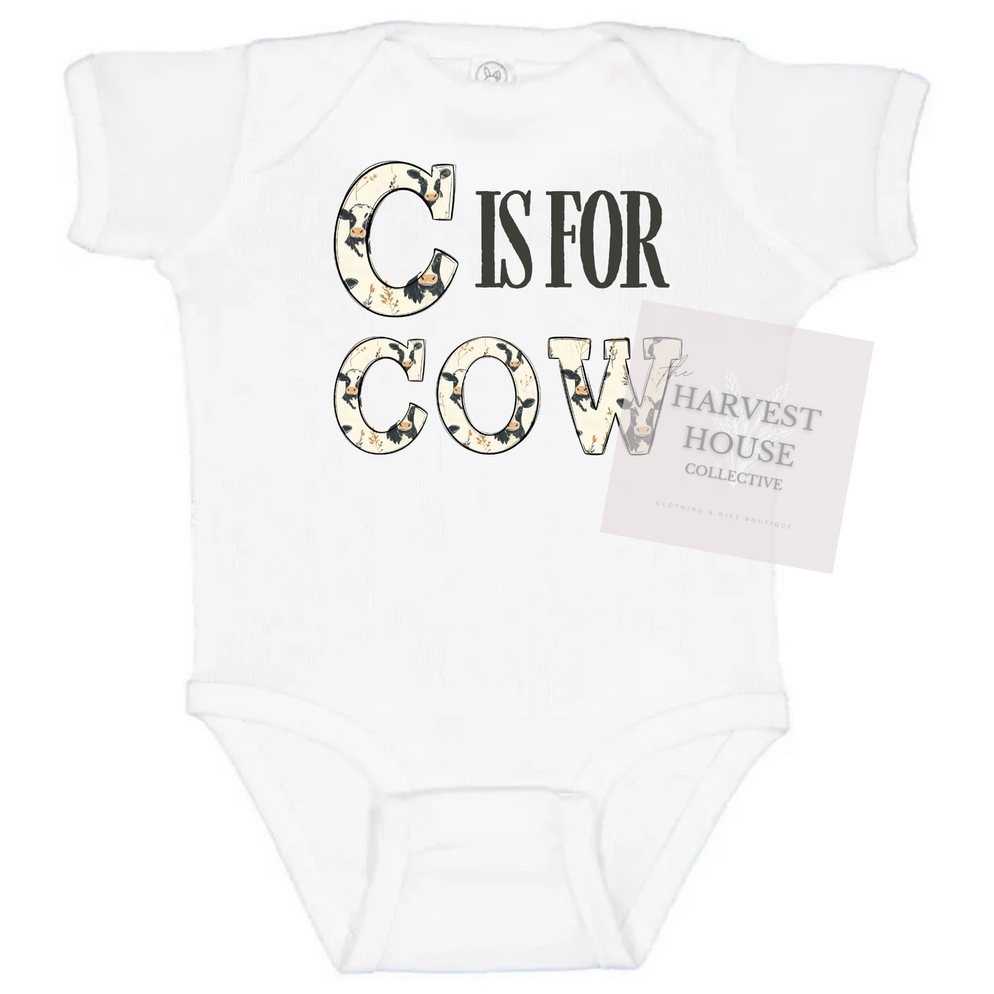 “C Is For Cow” Onesie