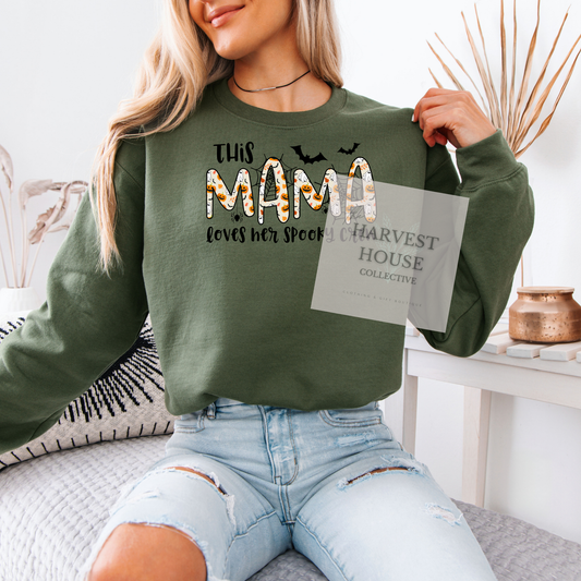 This Mama Loves Her Spooky Crew Crewneck