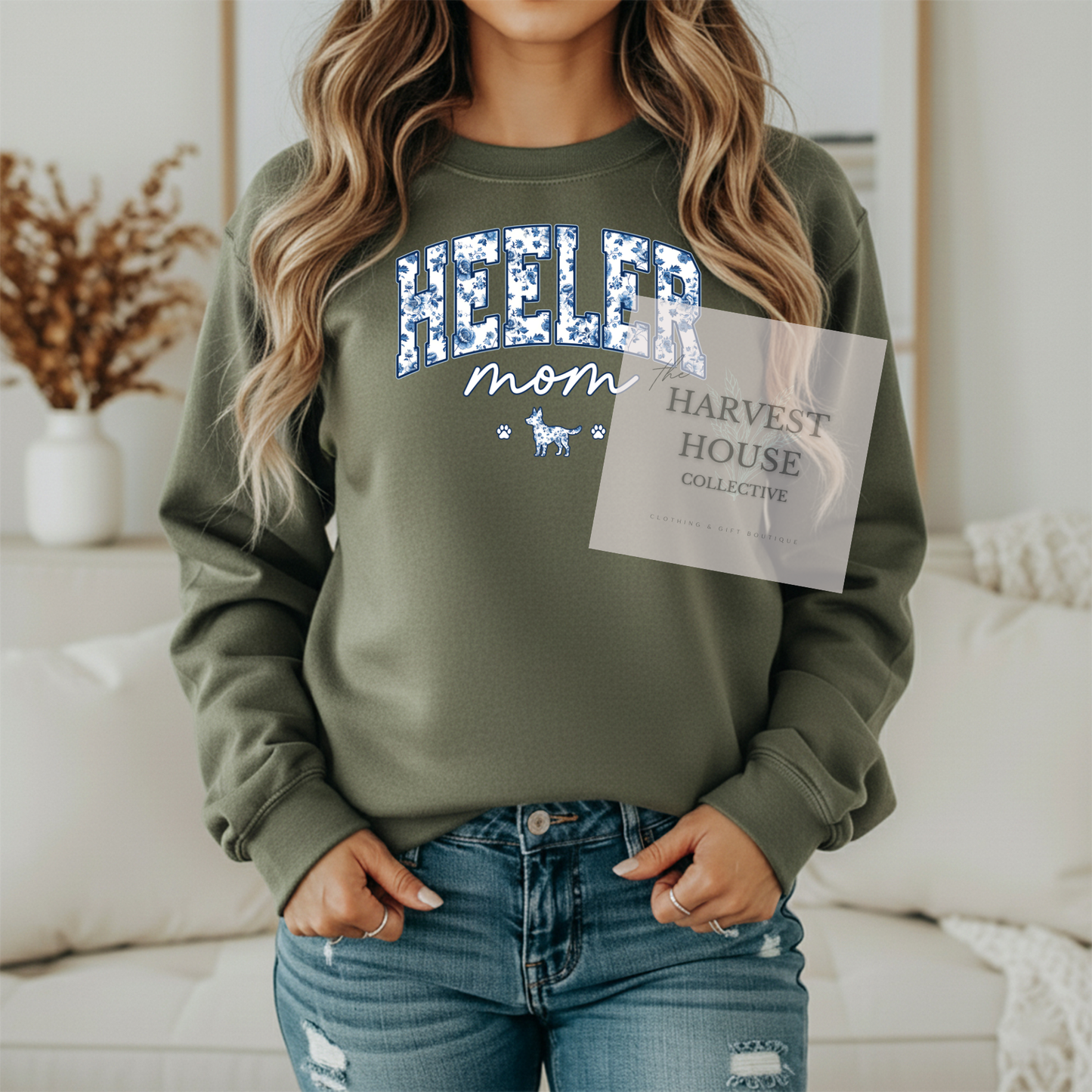 Floral Heeler Mom Shirt