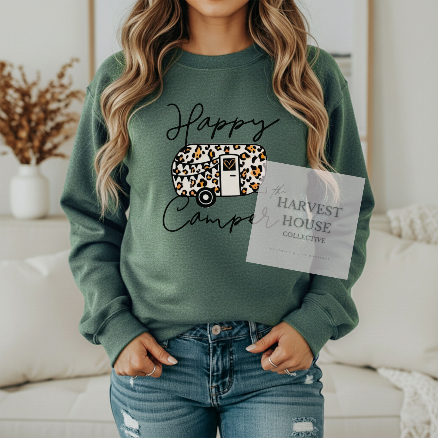 Happy Camper Gildan Crewneck & Hoodie