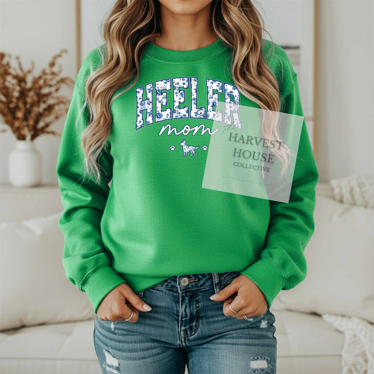 Floral Heeler Mom Shirt