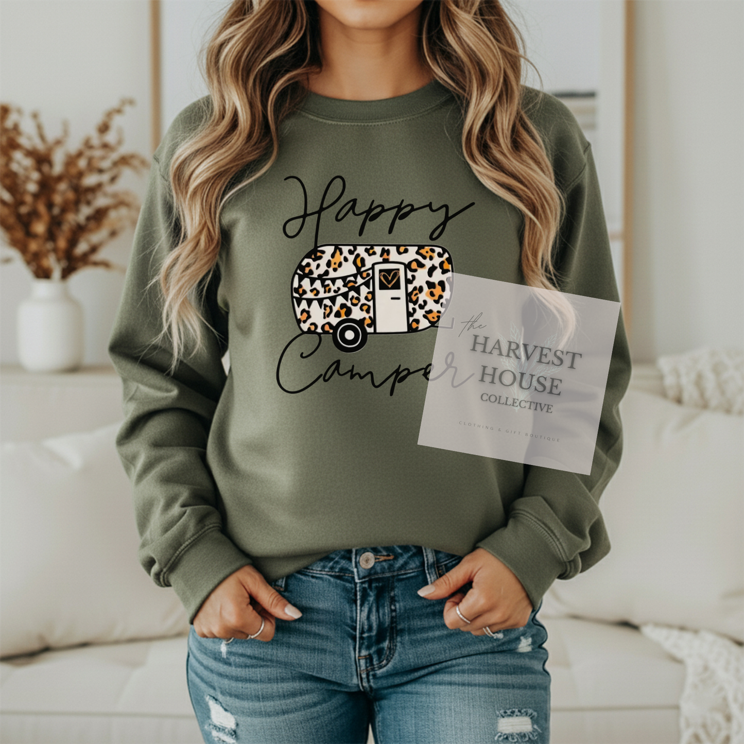 Happy Camper Gildan Crewneck & Hoodie