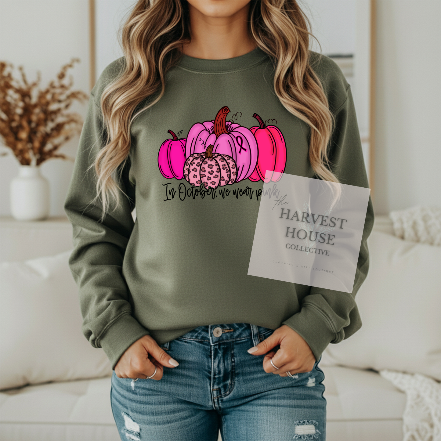 In October We Wear Pink Crewneck & Hoodie