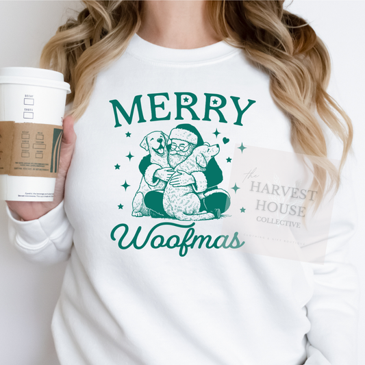 Merry Woofmas Green Sweatshirt