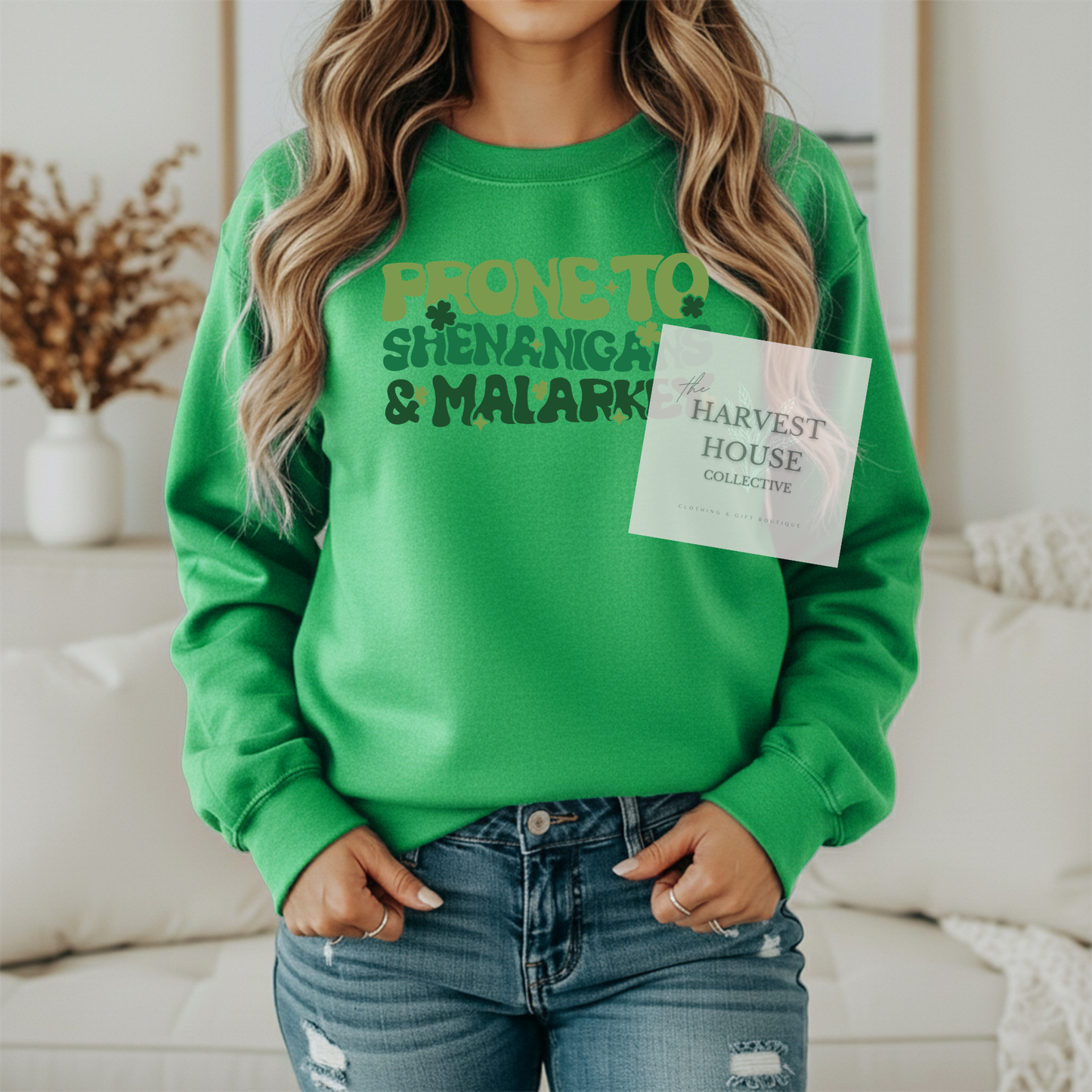 Prone To Shenanigans And Malarky Gildan Crewneck & Hoodie