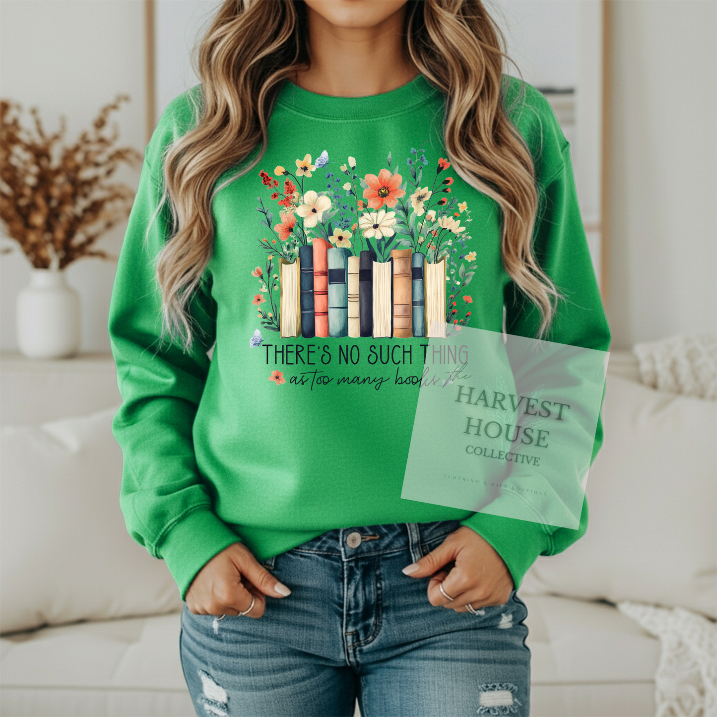There's No Such Thing As Too Many Books Gildan Crewneck & Hoodie