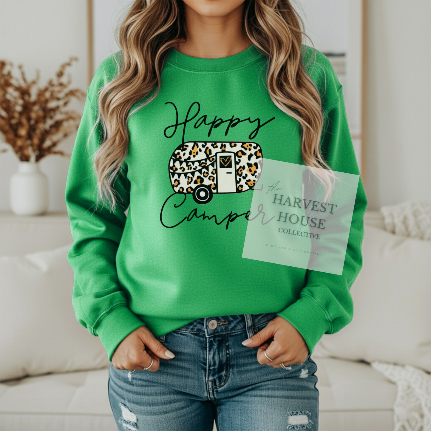 Happy Camper Gildan Crewneck & Hoodie