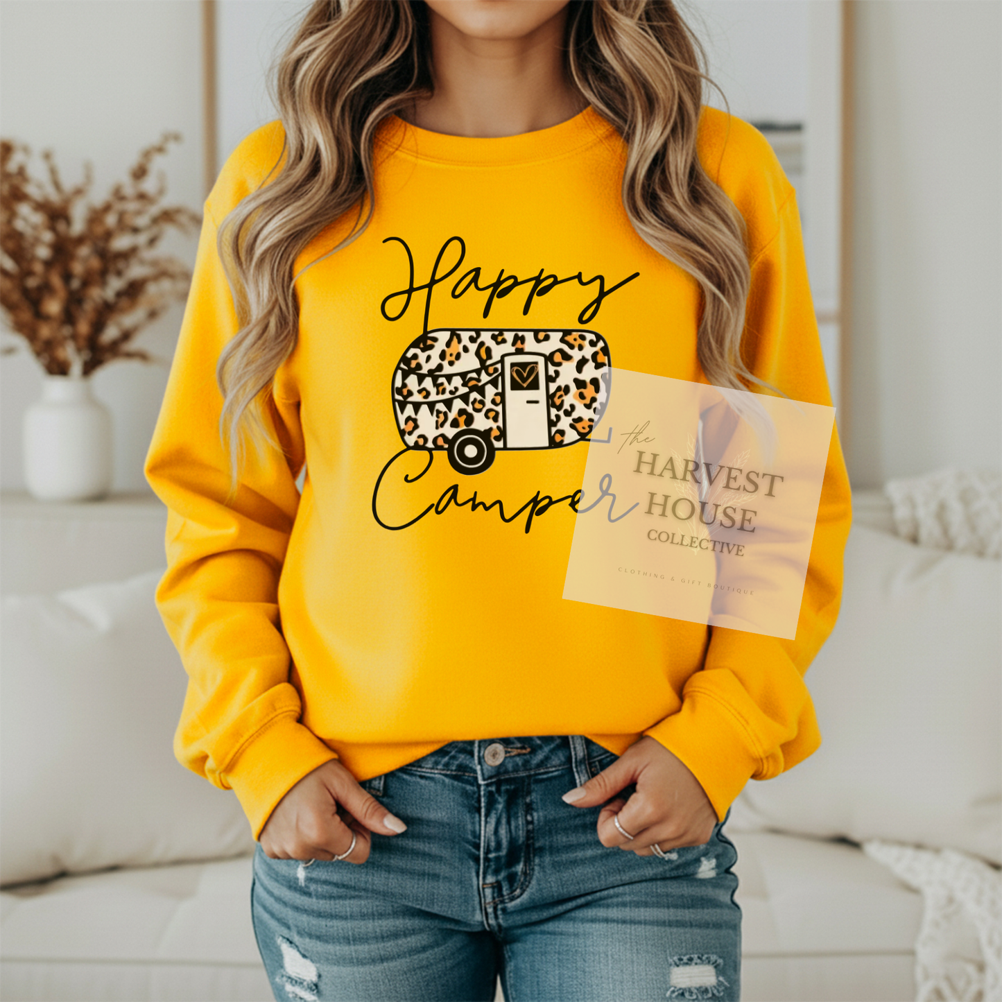 Happy Camper Gildan Crewneck & Hoodie