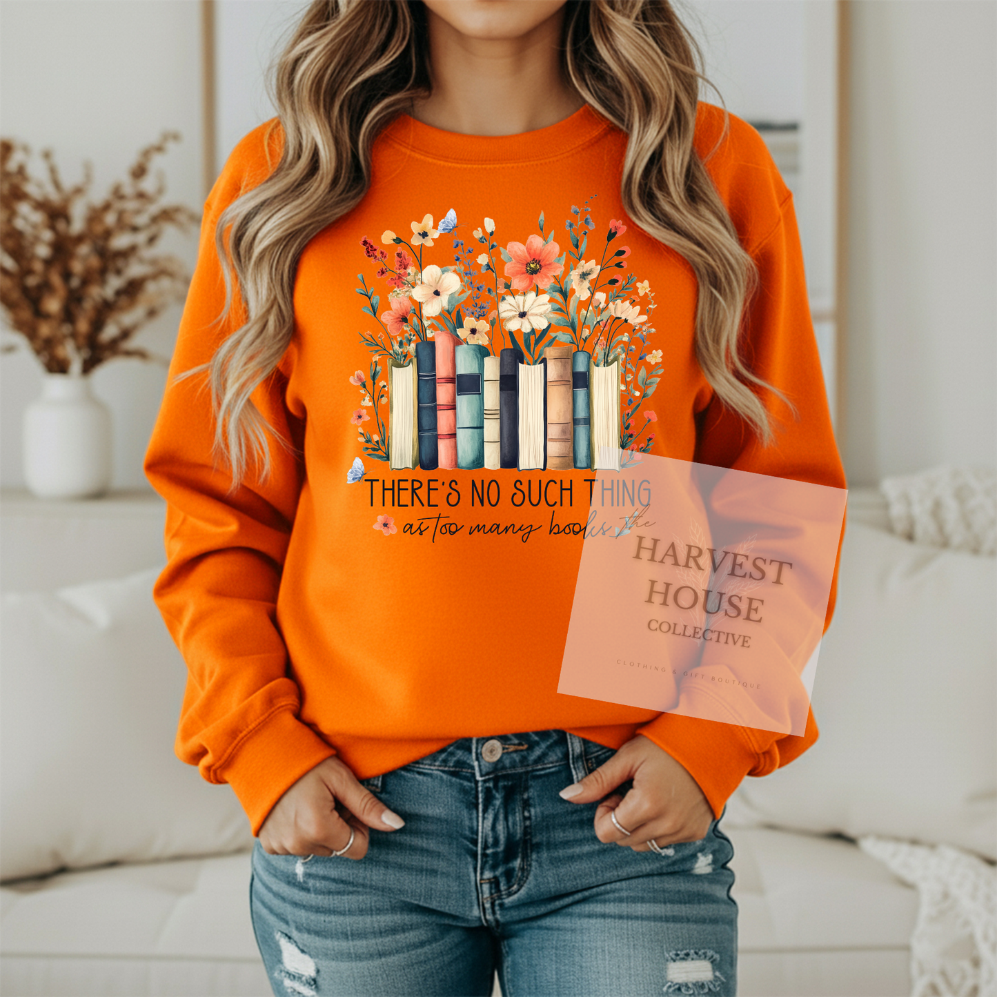 There's No Such Thing As Too Many Books Gildan Crewneck & Hoodie