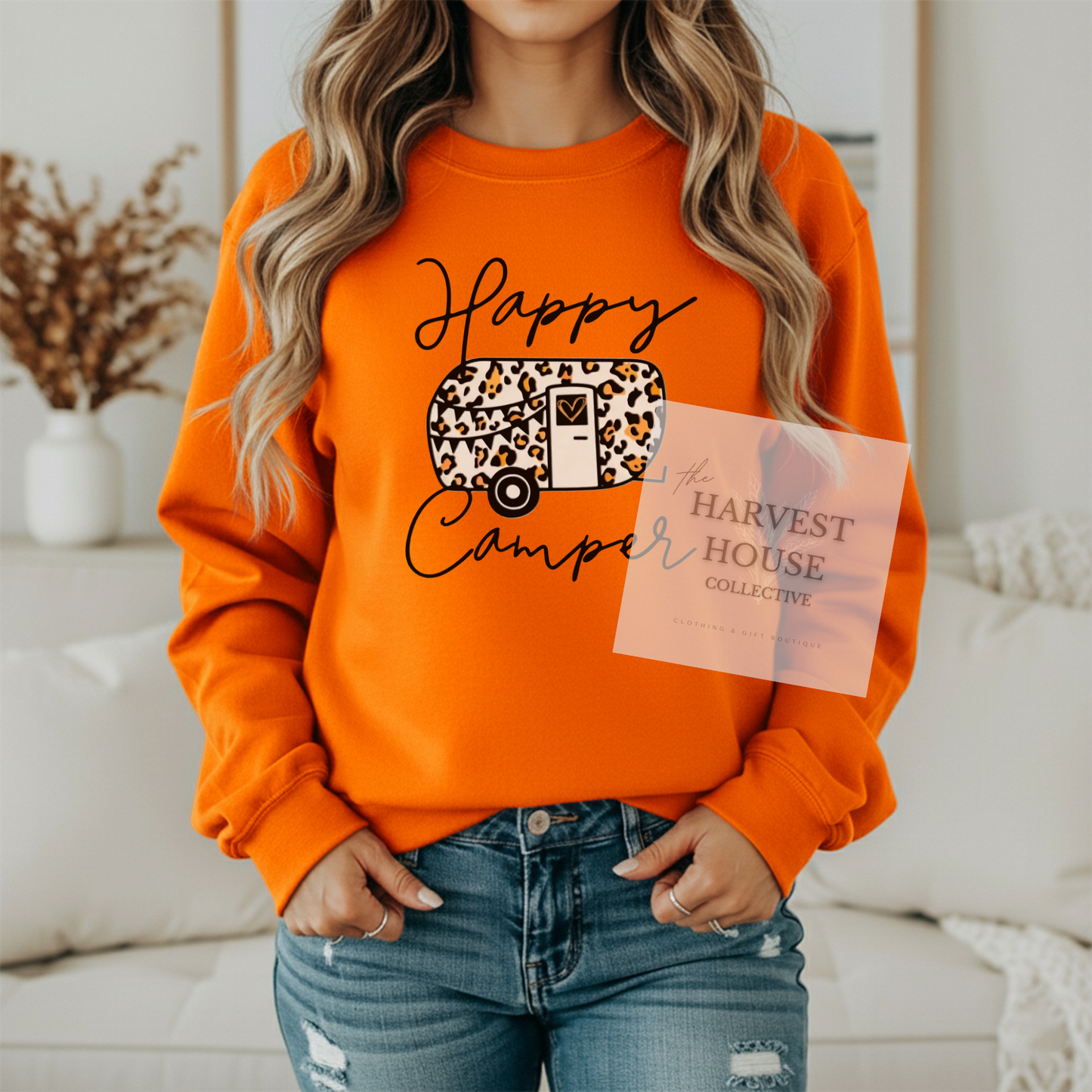 Happy Camper Gildan Crewneck & Hoodie