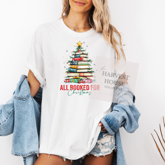 All Booked For Christmas Shirt