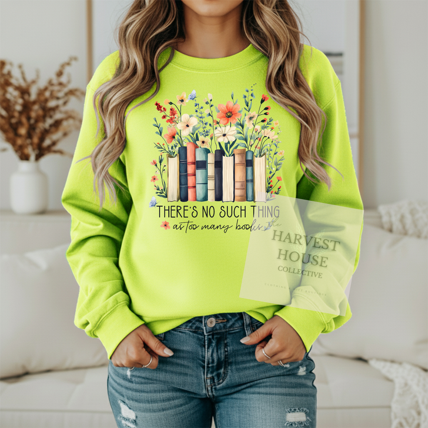 There's No Such Thing As Too Many Books Gildan Crewneck & Hoodie