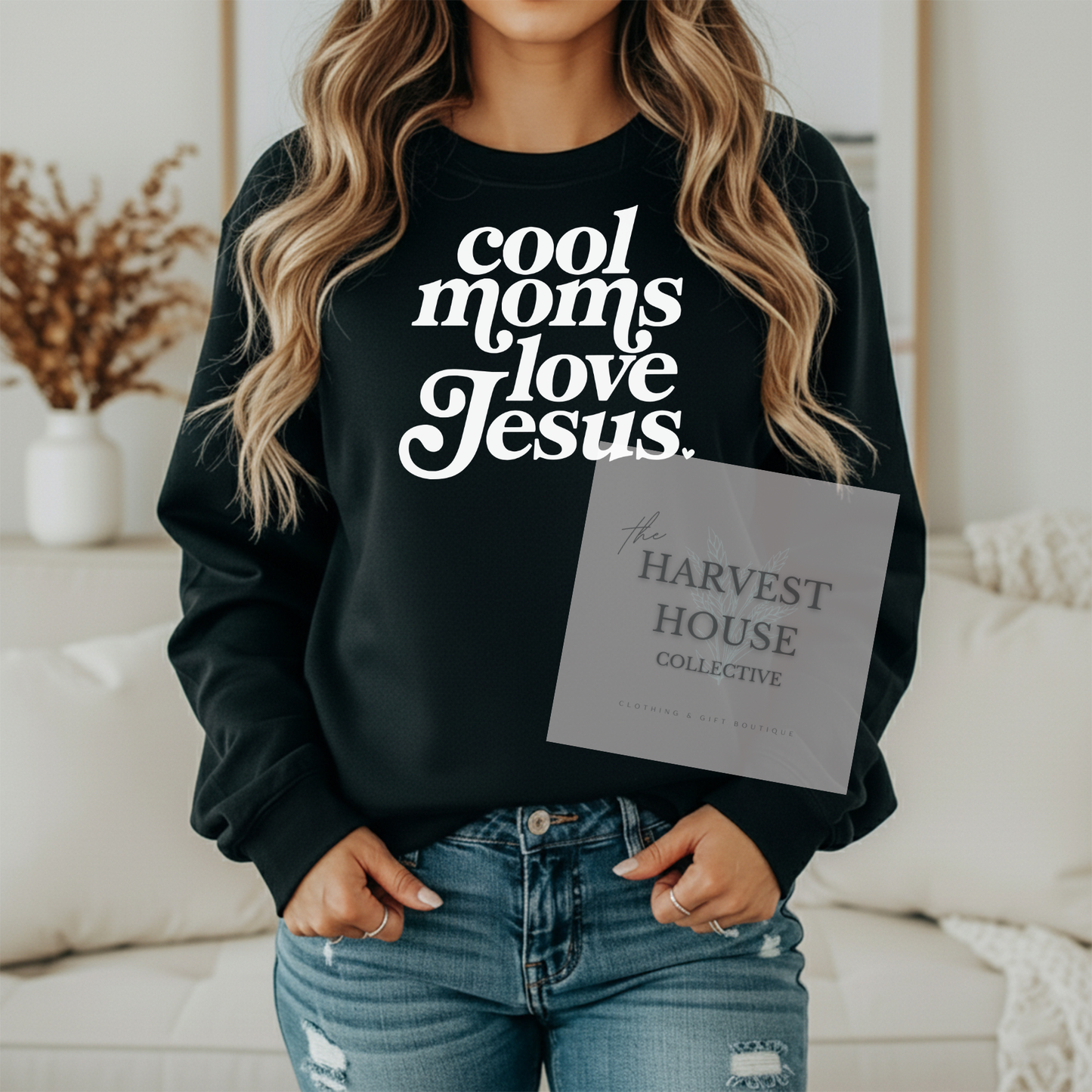 Cool Moms Love Jesus Gildan Crewneck & Hoodie