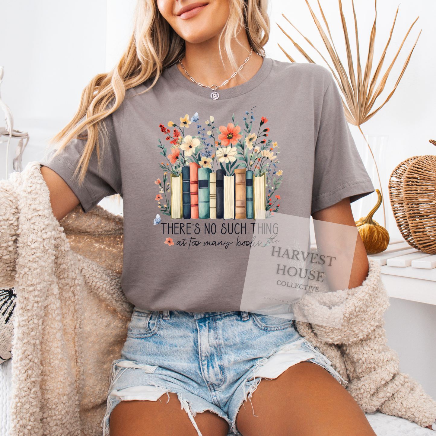 There's No Such Thing As Too Many Books Tee