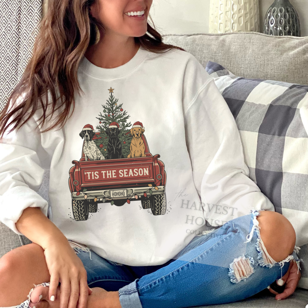 Red Truck Tis' The Season Sweatshirt