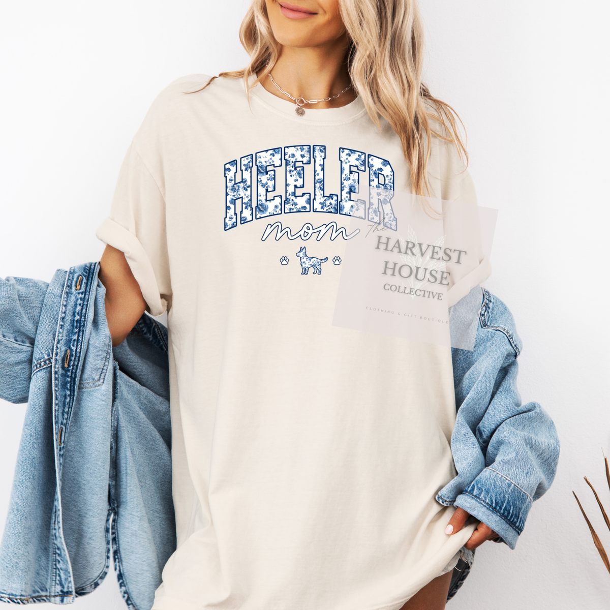 Floral Heeler Mom Shirt