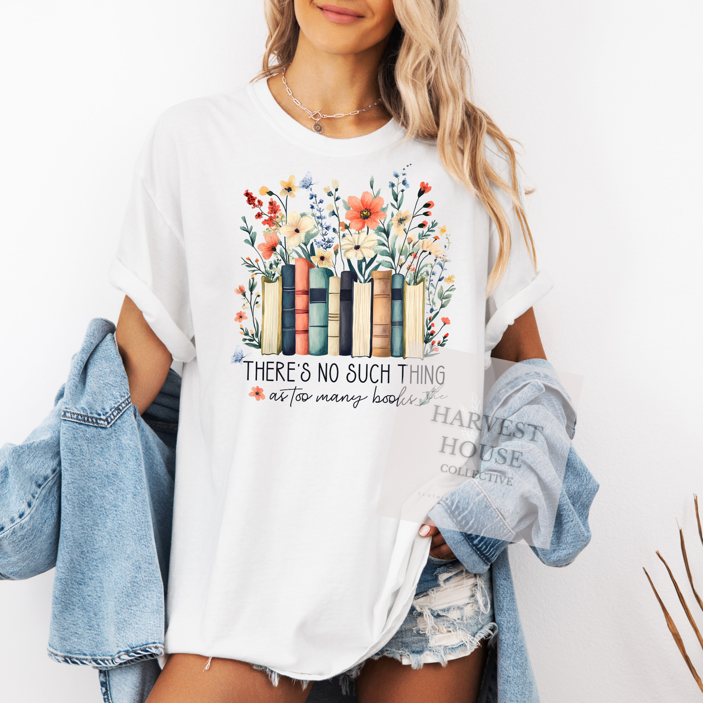 Theres No Such Things As Too Many Books Comfort Color Tee